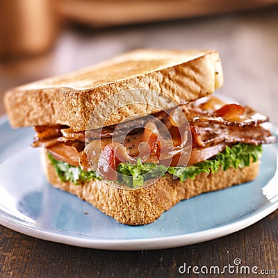 BLT bacon lettuce tomato sandwich Stock Photo