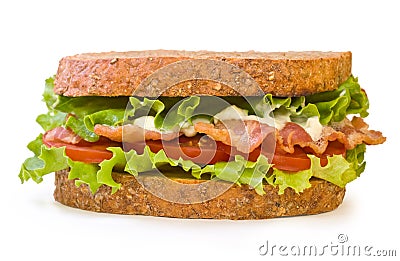 BLT Sandwich isolated on white Stock Photo