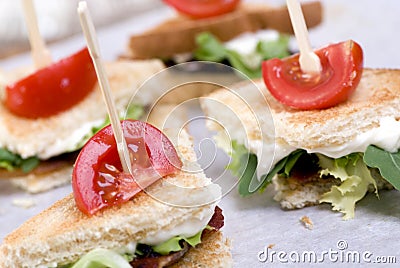 BLT wedges Stock Photo