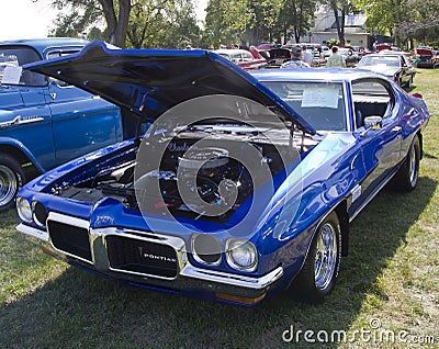 Blue 1970 Pontiac Lemans Sport Editorial Stock Photo