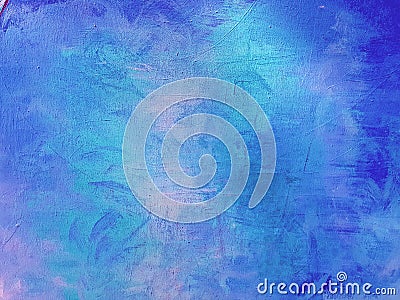 Blue abstract painted background wall Stock Photo