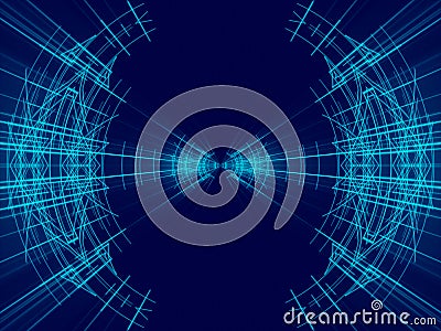 Blue abstract background, lines and light Editorial Stock Photo