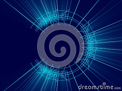 Blue abstract background, lines and light Editorial Stock Photo