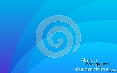 Blue abstract background. Simple lines and soft light. Minimal backdrop for website. Design template. Color gradients and shapes. Vector Illustration