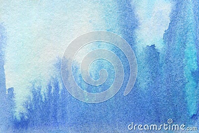 Blue abstract background. Watercolor handmade illustration Cartoon Illustration