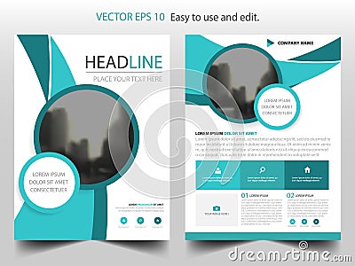 Blue abstract curve Brochure design template vector. Business Flyers infographic magazine poster.Abstract layout template , Vector Illustration