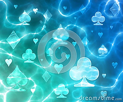 Blue abstract poker pattern. Stock Photo