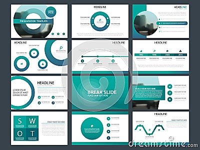 Blue Abstract presentation templates, Infographic elements template flat design set for annual report brochure flyer leaflet Vector Illustration