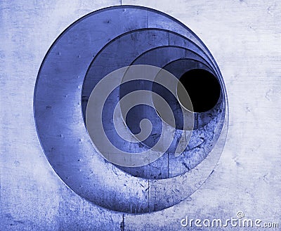 Blue abstract spiral Stock Photo