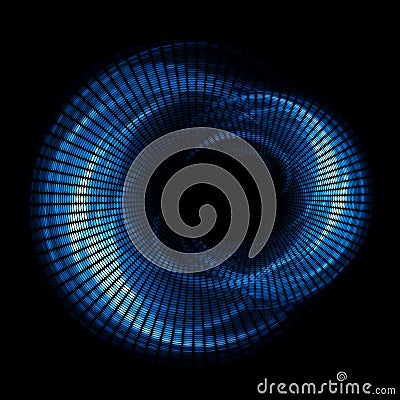 Blue abstract spiral Stock Photo