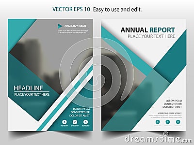 Blue abstract triangle annual report Brochure design template vector. Business Flyers infographic magazine poster. Vector Illustration