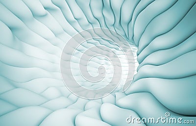 Blue Abstract Tunnel Stock Photo