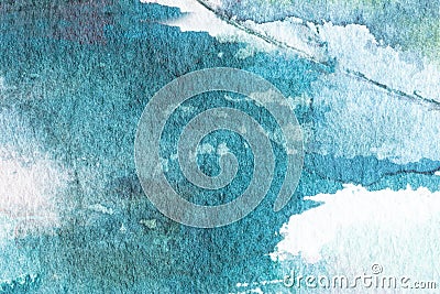 Blue abstract watercolor macro texture background. Hand painted watercolor background Stock Photo