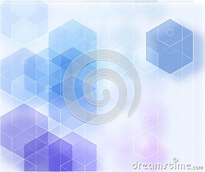 Blue abstraction, composed of blue bricks, different shades. Vector Illustration