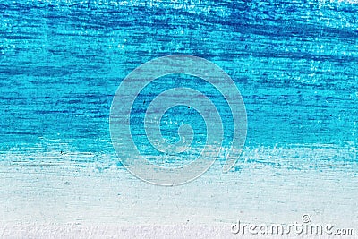 Blue acrylic brush strokes, shapes and gradients Stock Photo