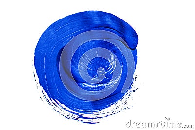 Blue acrylic circle Stock Photo