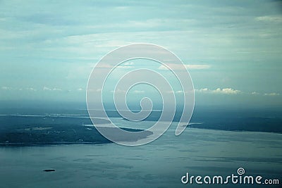 Blue Aerial Oceanscape Stock Photo