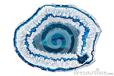 Blue agate crystal Stock Photo