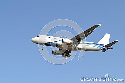 Blue Airplane Stock Photo