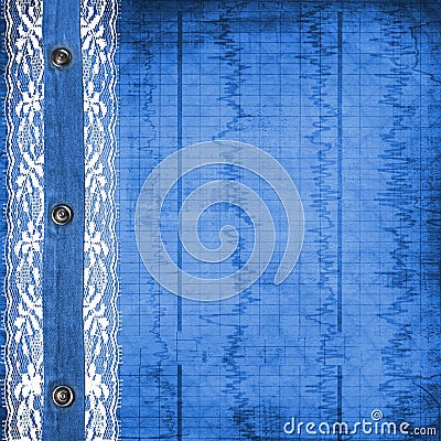 Blue album for photos with jeans Stock Photo