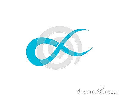 Blue Alpha logo abstract Stock Photo