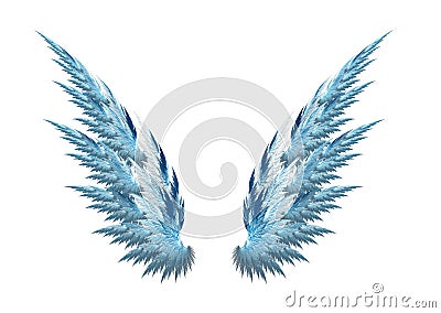 Blue angel wings Stock Photo