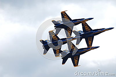 The Blue Angels Performing Over Lake Washington Editorial Stock Photo