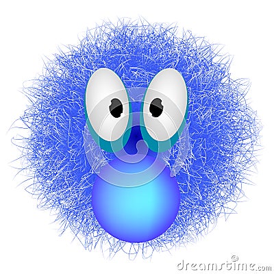 Blue animation character Vector Illustration