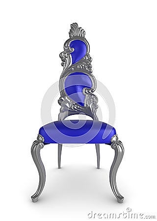 Blue antique chair Stock Photo