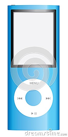 Blue apple ipod nano Vector Illustration