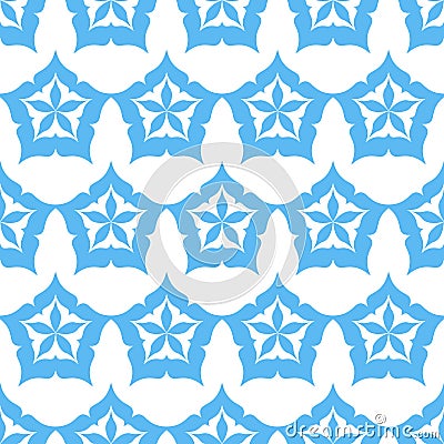 Blue aquamarine star, cute repeating illustration Cartoon Illustration