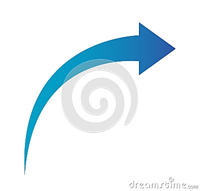 Blue arrow to the right Stock Photo
