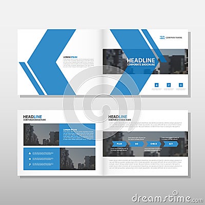 Blue arrow Vector annual report Leaflet Brochure Flyer template design, book cover layout design, abstract business presentation Vector Illustration