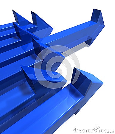 Blue arrows Stock Photo