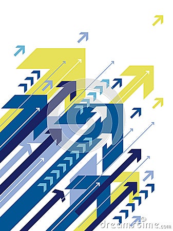 Blue arrows Vector Illustration