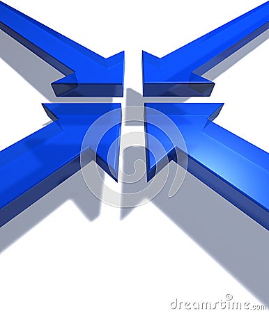 Blue arrows Stock Photo