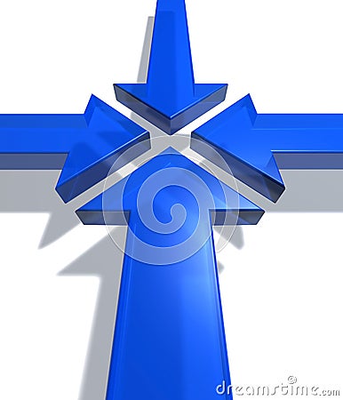 Blue arrows Stock Photo