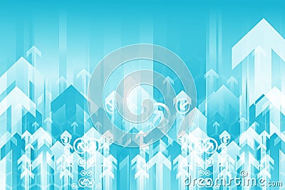 Blue Arrows Background Stock Photo