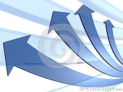 Blue arrows motion business concept Stock Photo