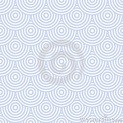 Blue art deco pastel fish scale background, water like pattern. Stock Photo