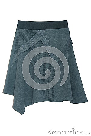 Blue asymmetric skirt Stock Photo