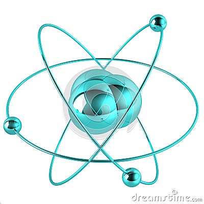 Blue atom Stock Photo