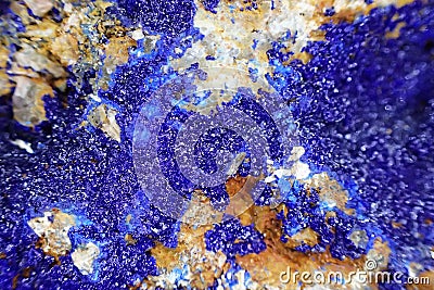 Blue azurite mineral texture Stock Photo