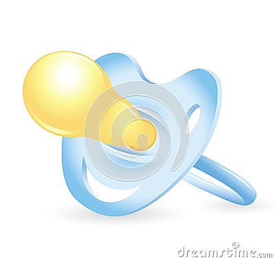 Blue baby dummy Vector Illustration