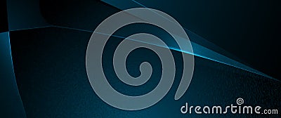 Vector abstract dynamic geometric shape, wave flow line, light effect, and texture on blue gradient color Stock Photo
