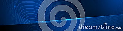 Abstract dynamic geometric shape, wave flow line, light effect and texture on blue gradient color Stock Photo