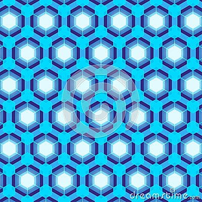 Seamless geometric pattern blue Vector Illustration