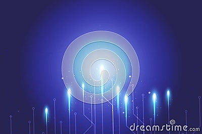 Blue background abstract technology Vector Illustration