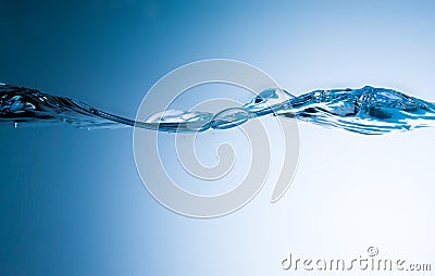 Blue background. Abstract water wave Stock Photo