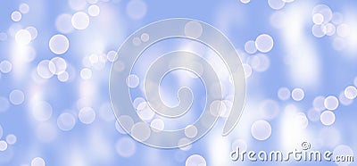 light blurred circles on blue background Stock Photo